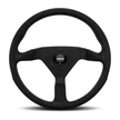 Steering Wheel - Montecarlo, 350 Diam, 40 Dish, Blk Alc, Blk Stitch, Blk Spokes - MCL35AL1B