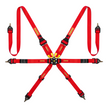 MOMO Corsa Harness FIA 6pt HANS, 3x2x2, Red Clip in, Cam Lock - MO1255120001