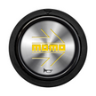 MOMO Horn Button - Silver, Yellow Logo, Flat Lip - HORN/SM/SYW