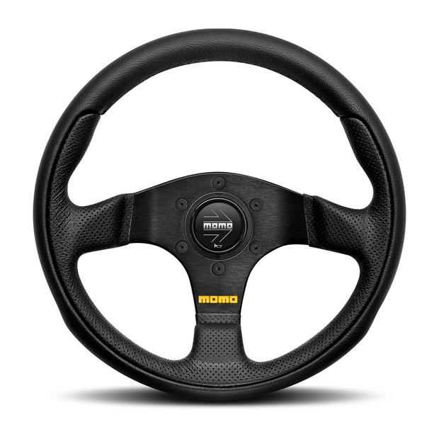 Steering Wheel - Team, 300 Diam, 40 Dish, Blk Leather, Blk Spokes - TEA30BK0B