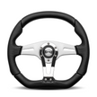 Steering Wheel - Trek R, 350 Diam, 40 Dish, Blk Airleather, Brshd Al Spokes - TRK-R35BK0B