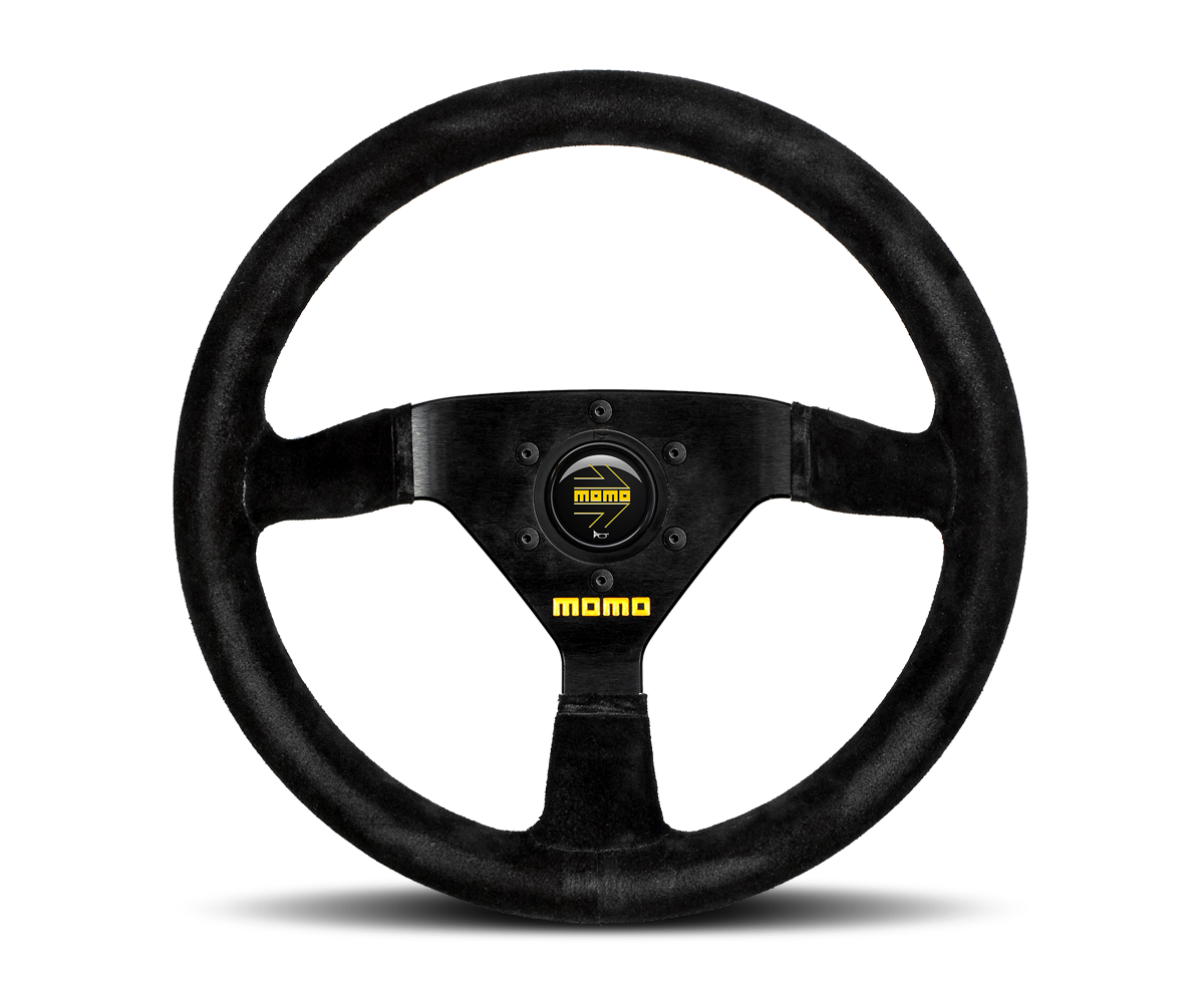 Steering Wheel - MOD.69, 350 Diam, 39 Dish, Blk Suede, Blk Spokes - R1913/35S
