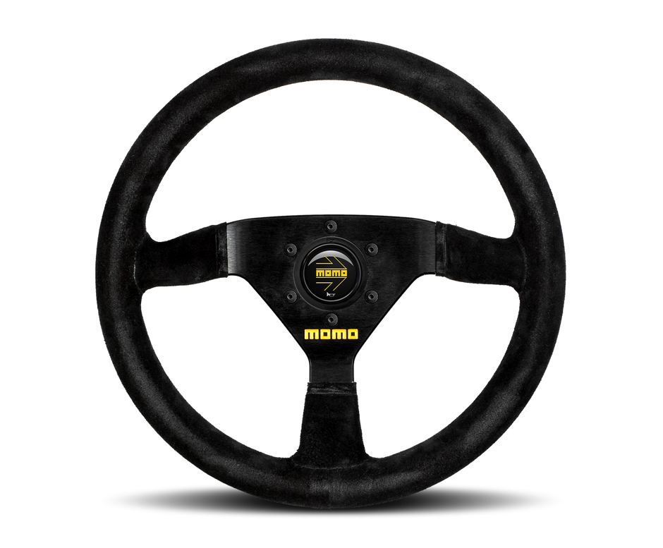 Steering Wheel - MOD.69, 350 Diam, 39 Dish, Blk Suede, Blk Spokes - R1913/35S