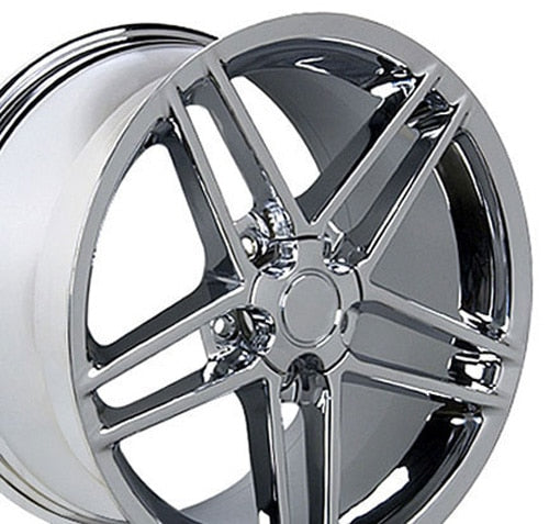 OE Wheels 18" Replica CV07A fits Chevrolet Corvette C6 Z06 18x9.5 Chrome - CV07A-18095-5475-56C