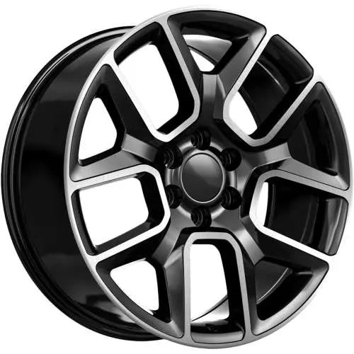 OE. Revolution R-16 22X9 6X139.7 +22 Cb 78.1 Gloss Black & Machined