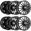 CALI OFF-ROAD SUMMIT DUALLY 9110D GLOSS BLACK/MILLED SPOKES 22X8.25 8-200 (LIFTED)