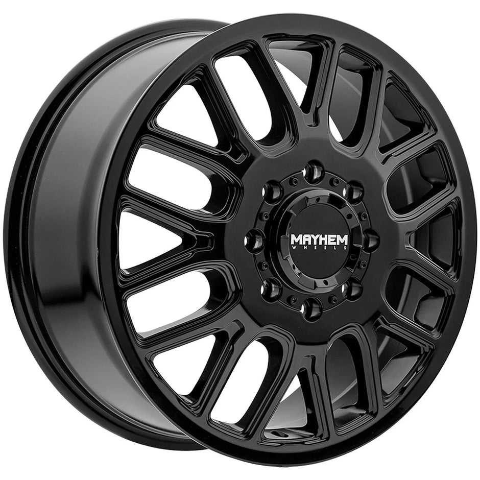 MAYHEM COGENT DUALLY 8107D GLOSS BLACK 20X8.25 8-165.1 (STOCK/LEVELED)