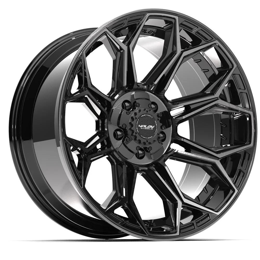 4PLAY Gen3 4P83 24x10 6x135mm & 6x139.7 +18et in Brushed Black  - 4P83-24100-6D55-18BBT