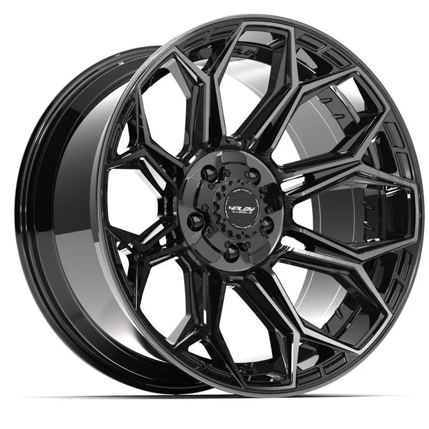 4PLAY Gen3 4P83 24x10 6x135mm & 6x139.7 +18et in Brushed Black  - 4P83-24100-6D55-18BBT