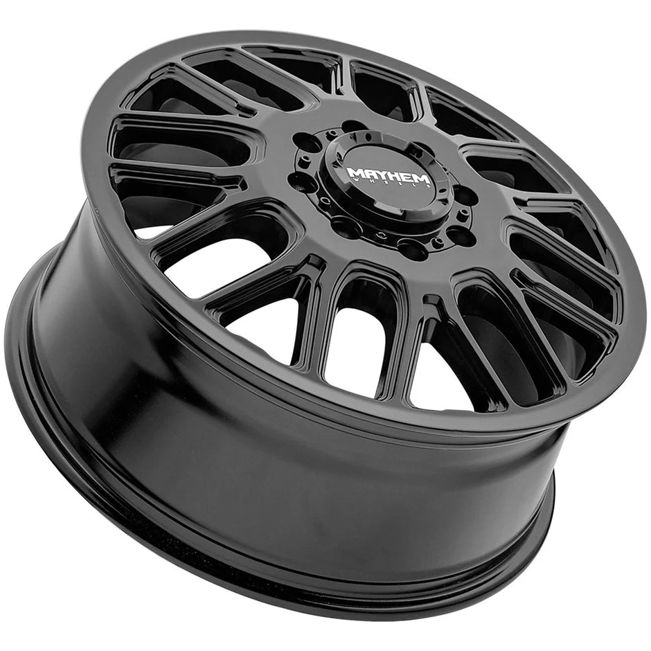 MAYHEM COGENT DUALLY 8107D GLOSS BLACK 20X8.25 8-165.1 (STOCK/LEVELED)