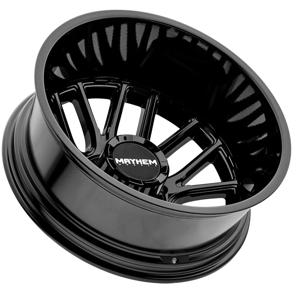 MAYHEM COGENT DUALLY 8107D GLOSS BLACK 20X8.25 8-165.1 (STOCK/LEVELED)