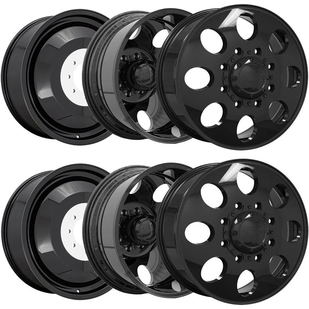 Ion 167 Dually 20"x8.25" 8-200 Gloss Black (Stock/Leveled) - 1672877GB-PKG