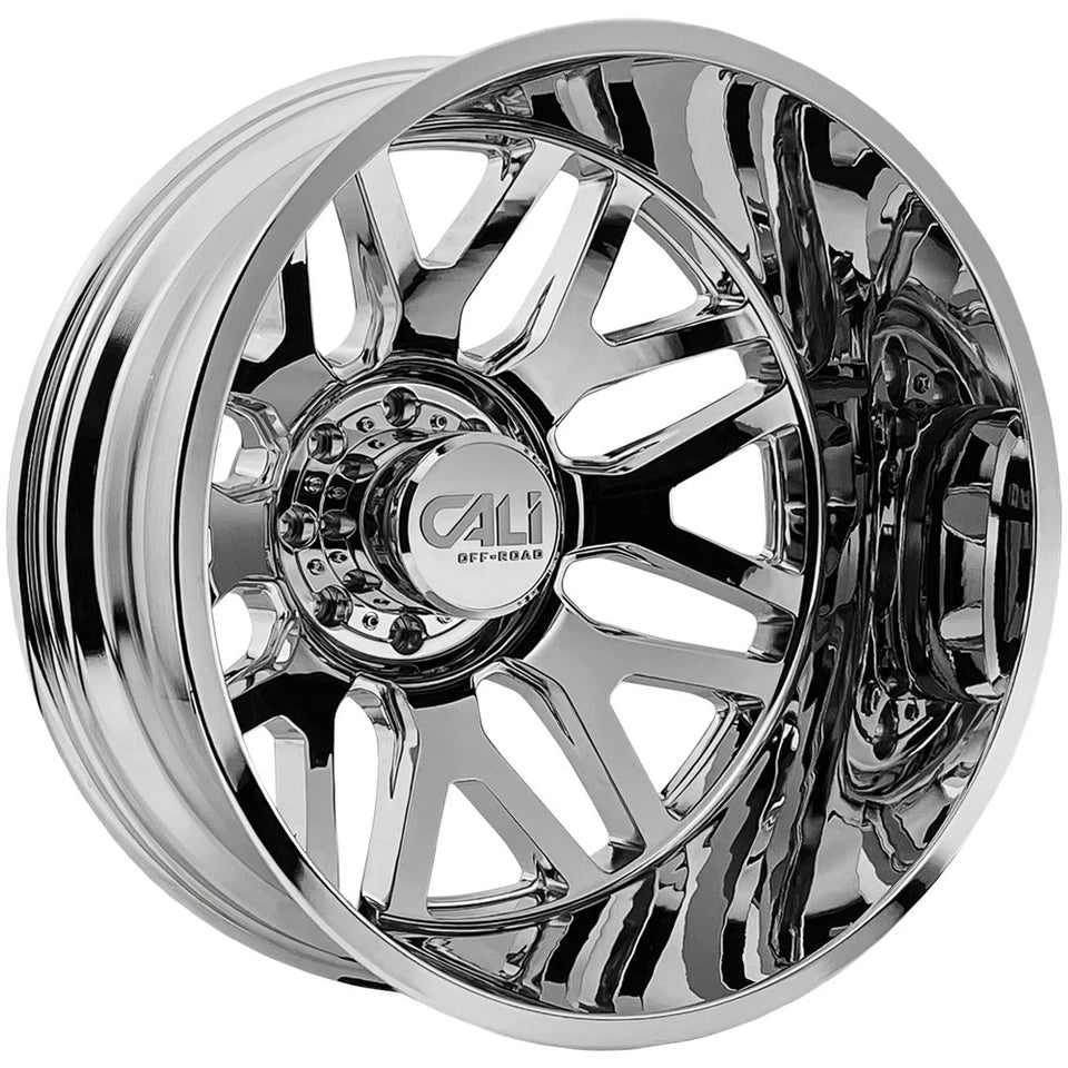 CALI INVADER DUALLY 9115D CHROME 22X8.25 8-200 -192MM 142MM