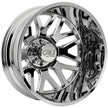 CALI INVADER DUALLY 9115D CHROME 22X8.25 8-200 -192MM 142MM