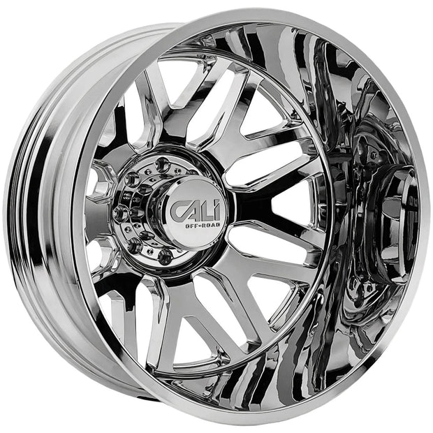 CALI INVADER DUALLY 9115D CHROME 24X8.25 8-165.1 -232MM 121.3MM