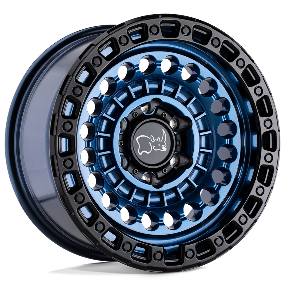 Black Rhino Hard Alloys Sentinel 17x8.5 5x127 CBLT-BLU-BLKLP - 1785STN-85127U71