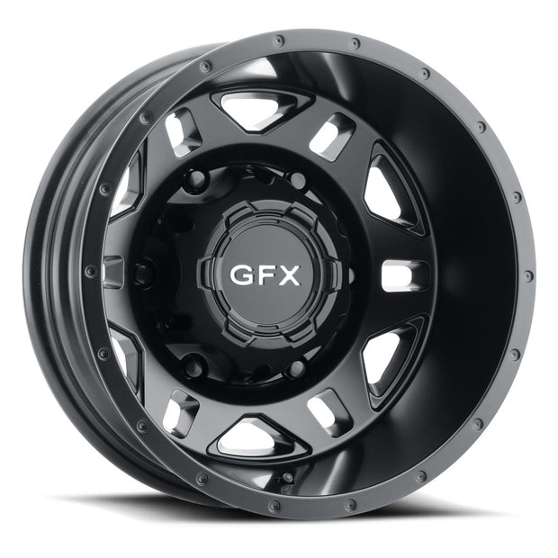 G-FX MV2 16x6 6x205 ET x130 CB 161.1 Matte Black Mercedes Benz Sprinter Dually Rear Wheel - MV2 660-6205N130 MB