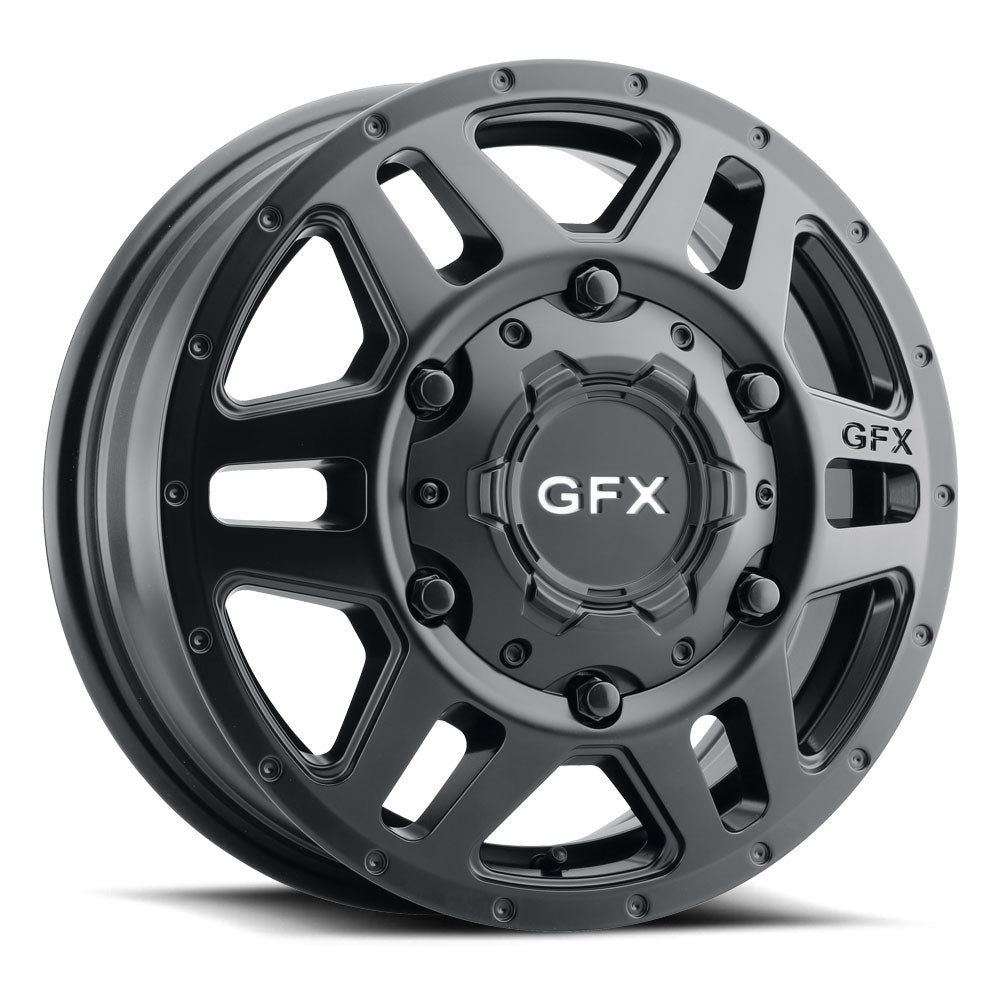 G-FX MV2 16x6 6x205 ET 84 CB 161.1 Matte Black Mercedes Benz Sprinter Dually Front Wheel - MV2 660-6205-84 MB
