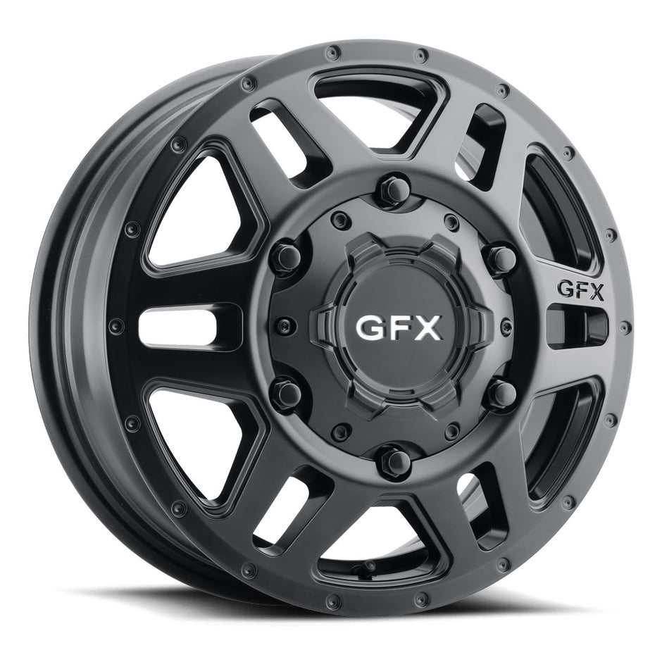 G-FX MV2 16x6 6x205 ET 84 CB 161.1 Matte Black Mercedes Benz Sprinter Dually Front Wheel - MV2 660-6205-84 MB