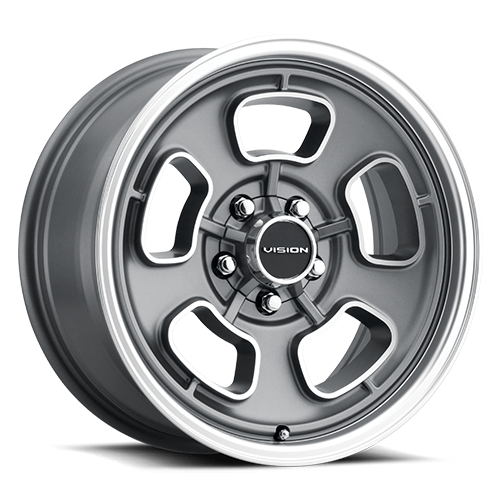 Vision Shift 15x8 5x139.7 0mm Satin Grey Machined Face/Lip : 148-5885SGMF0