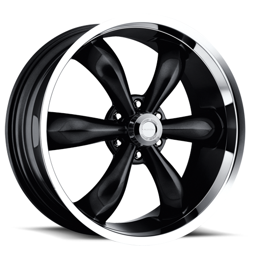 Vision Legend 5 20x8.5 5x127 10mm Gloss Black Machined Lip : 142-2873GB10