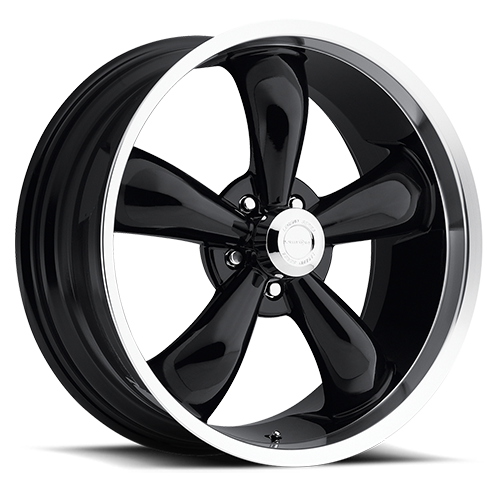 Vision Legend 5 17x7 5x115 6mm Gloss Black Machined Lip : 142-7790GB6