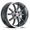 Vision Torque 20x9.5 5x114.3 38mm Gunmetal Machined Lip : 143-2965GMML38