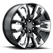 Voxx Replica Denali 4 22x9 6x139.7 ET 28 CB 78.1 Gloss Black w/Chrome Inserts - DN4 229-6139-28 GB