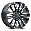 Voxx Replica ES6 20x9 6x139.7 CB 78.1 ET 28 Gloss Black Machined Face - ES6 290-6139-28 GBF