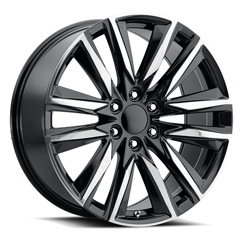 Voxx Replica ES6 22x9 6x139.7 CB 78.1 ET  28 Gloss Black Machined Face - ES6 229-6139-28 GBF