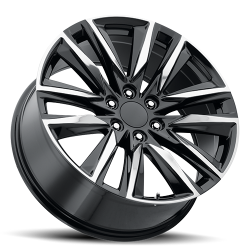 Voxx Replica ES6 22x9 6x139.7 CB 78.1 ET  28 Gloss Black Machined Face - ES6 229-6139-28 GBF