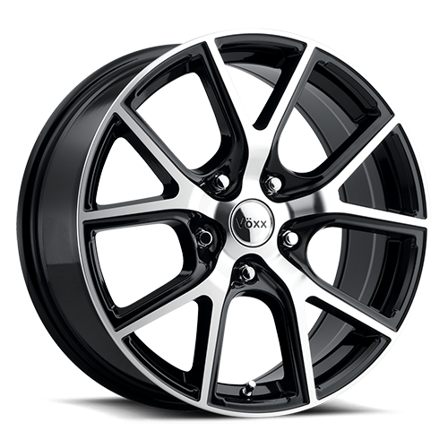 Voxx Lumi 18x8 5x115 ET 20 CB 71.6 Gloss Black Machined Face - LMI 880-5115-20 GBMF