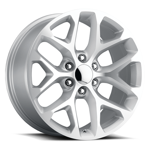 Voxx Replica Snowflake 22x9 6x139.7 ET 24 CB 78.1 Silver Machined Face - SFO 229-6139-24 SMF