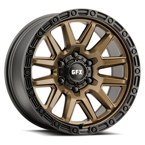 G-FX TR26 17x9 6x139.7 ET 0 CB 106.2 Bronze w/ Black Lip & Matte Black Bolts - T26 790-6139-00 BRB