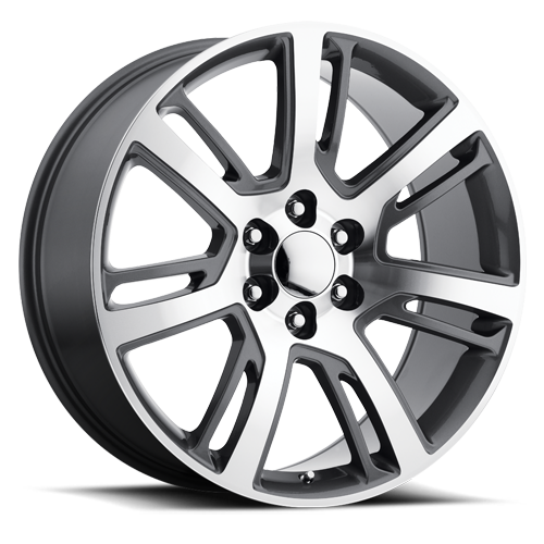 Voxx Replica ESV 22x9 6x139.7 ET 31 CB 78.1 Grey Mach Face W/Chm cap - ESV 229-6139-31 GMF