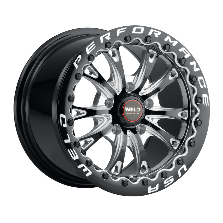 15x10 Belmont Beadlock 5x114.3 Et48 Bs 7.38 Gloss Blk Mil Dia 78.1 - S908B0067P48