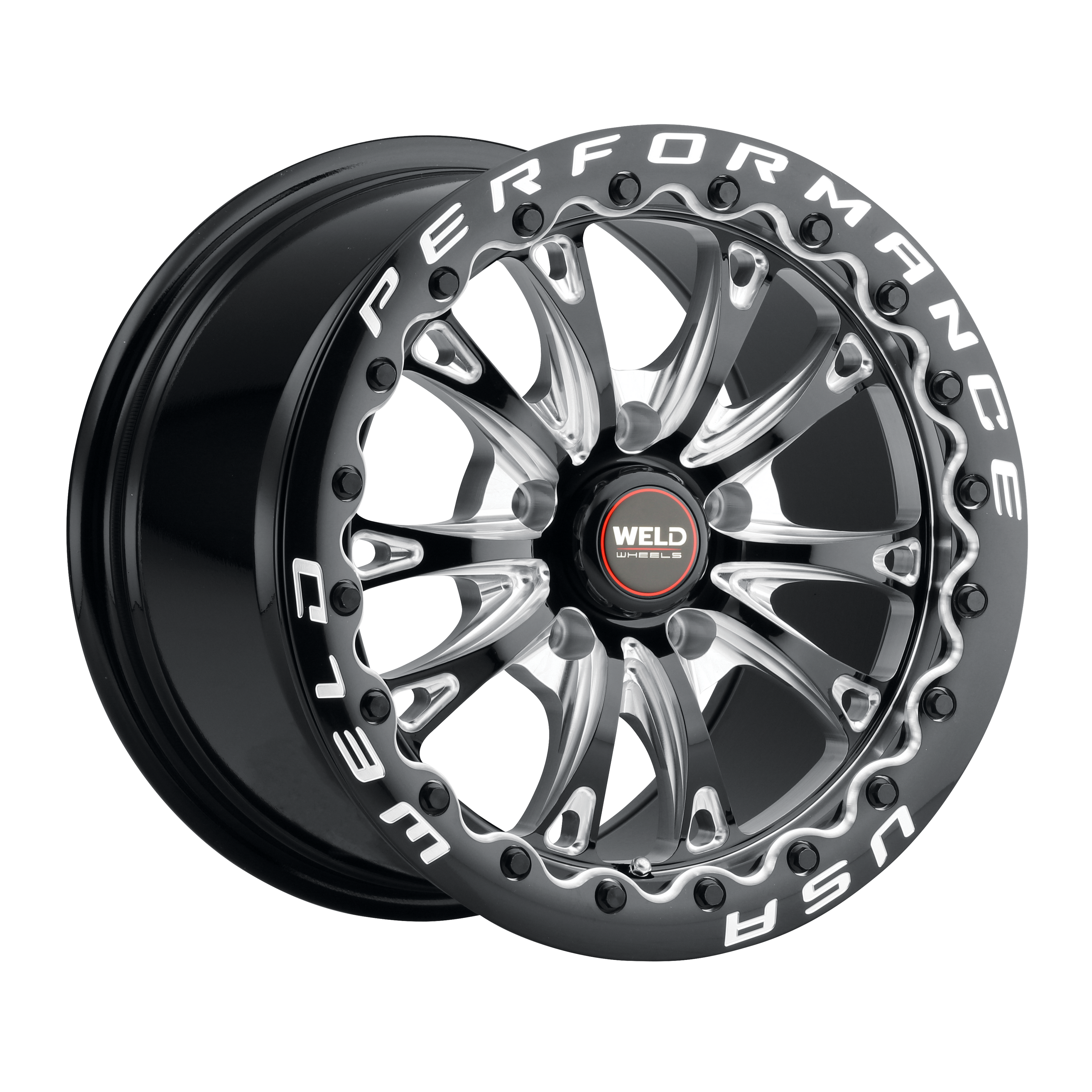 15x10 Belmont Beadlock 5x114.3 Et25 Bs 6.48 Gloss Blk Mil Dia 78.1 - S908B0067P25