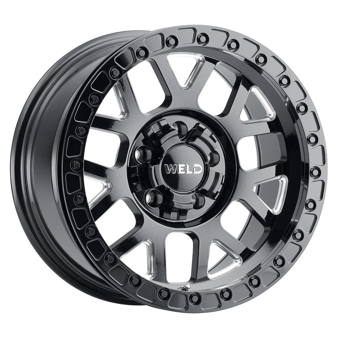 17x10 Cinch Bead Lock 5x127 5x139.7 Et-24 Bs4.50 Gloss Blk Mil / Blk Ring 87.1 - W90270057450