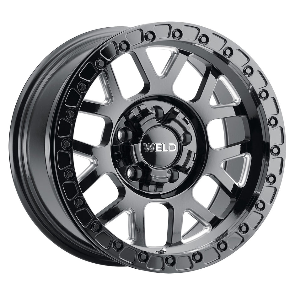17x10 Cinch Bead Lock 5x127 5x139.7 Et-24 Bs4.50 Gloss Blk Mil / Blk Ring 87.1 - W90270057450