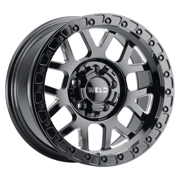 17x10 Cinch Bead Lock 5x127 5x139.7 Et-24 Bs4.50 Gloss Blk Mil / Blk Ring 87.1 - W90270057450