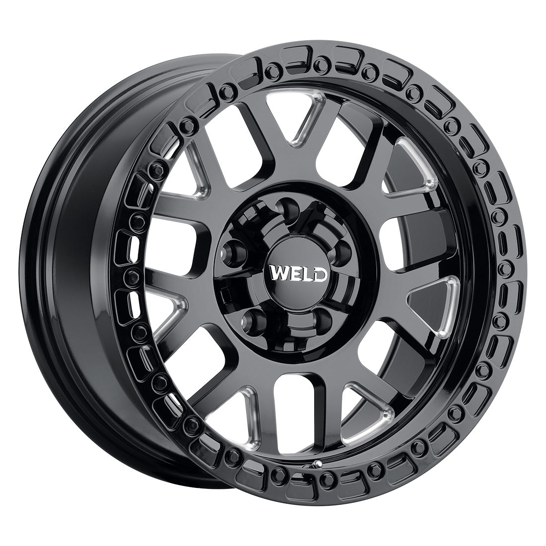 20x10 Cinch 5x127 5x139.7 Et-18 Bs 4.75 Gloss Black Milled / Gloss Blk Ring 87.1 - W10500057476