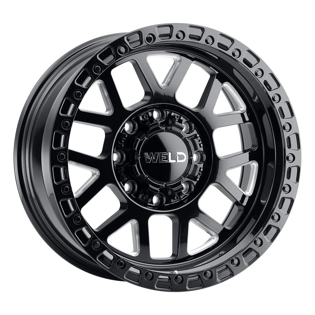 20x9 Cinch 8x165.1  Et00 Bs 5.00 Gloss Black Milled / Gloss Blk Ring 125.1 - W10509082501