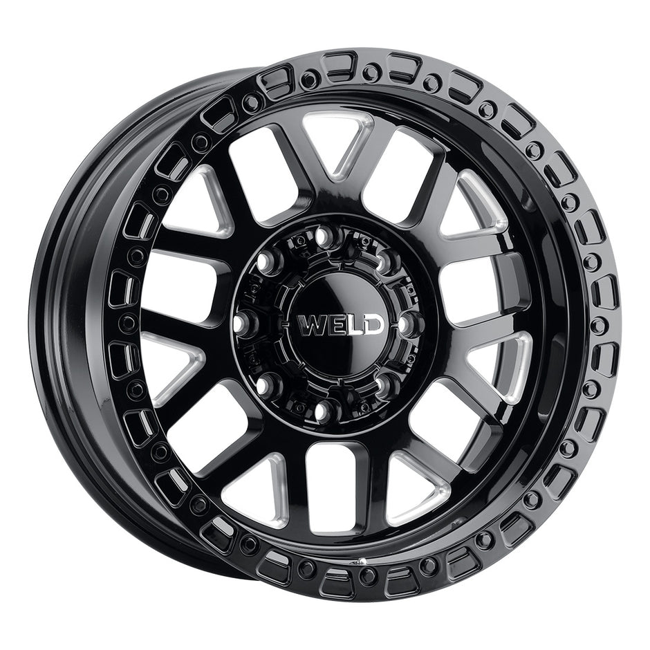 20x10 Cinch 8x165.1  Et-18 Bs 4.75 Gloss Black Milled / Gloss Blk Ring 125.1 - W10500082476
