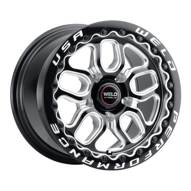 15x10 Laguna Bead Lock 5x120.65 Et50 Bs7.50 Gloss Blk Mil Dia 78.1 - S907B0063P50