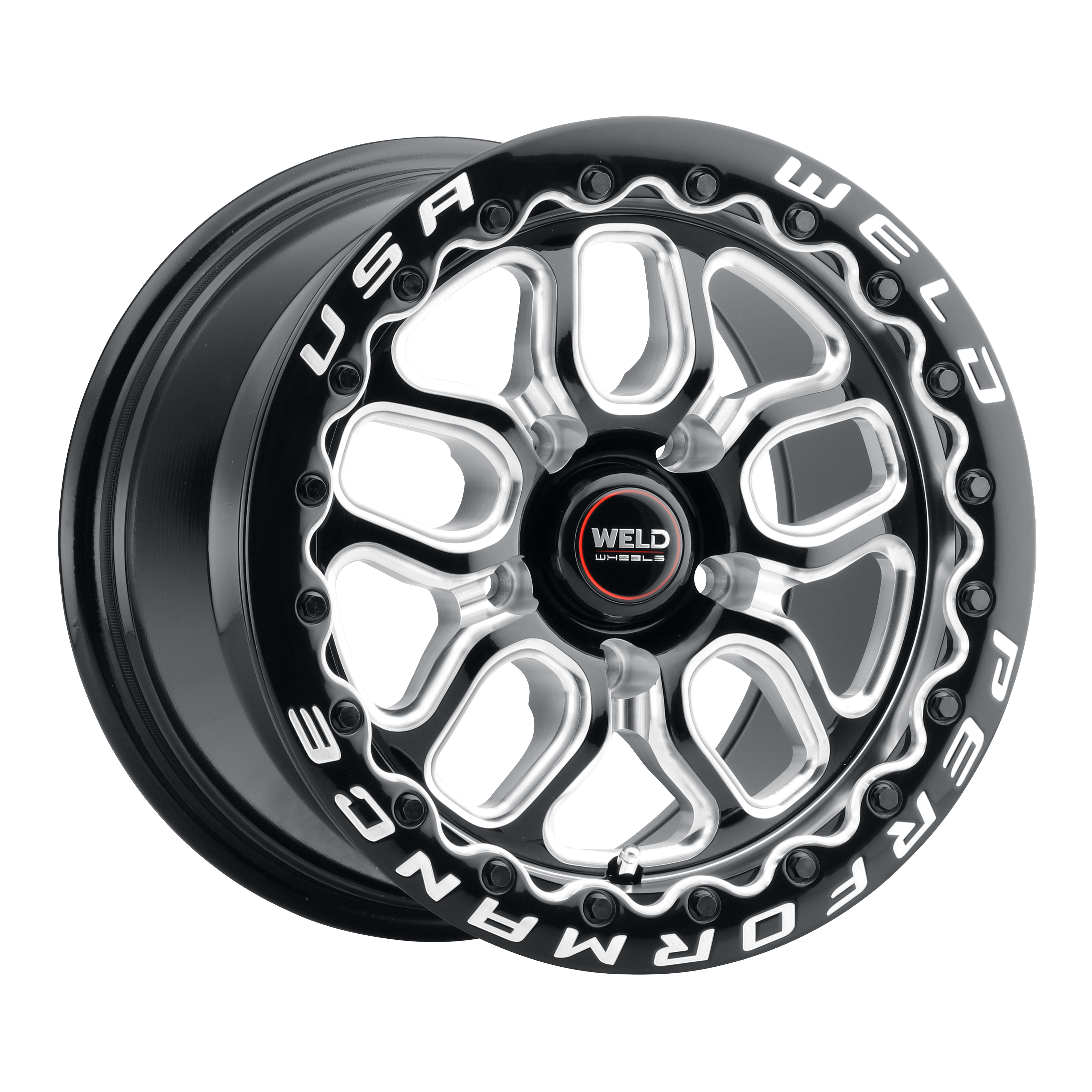 15x10 Laguna Bead Lock 5x115 Et22 Bs6.4 Gloss Blk Mil Dia 78.1 - S907B0071P22