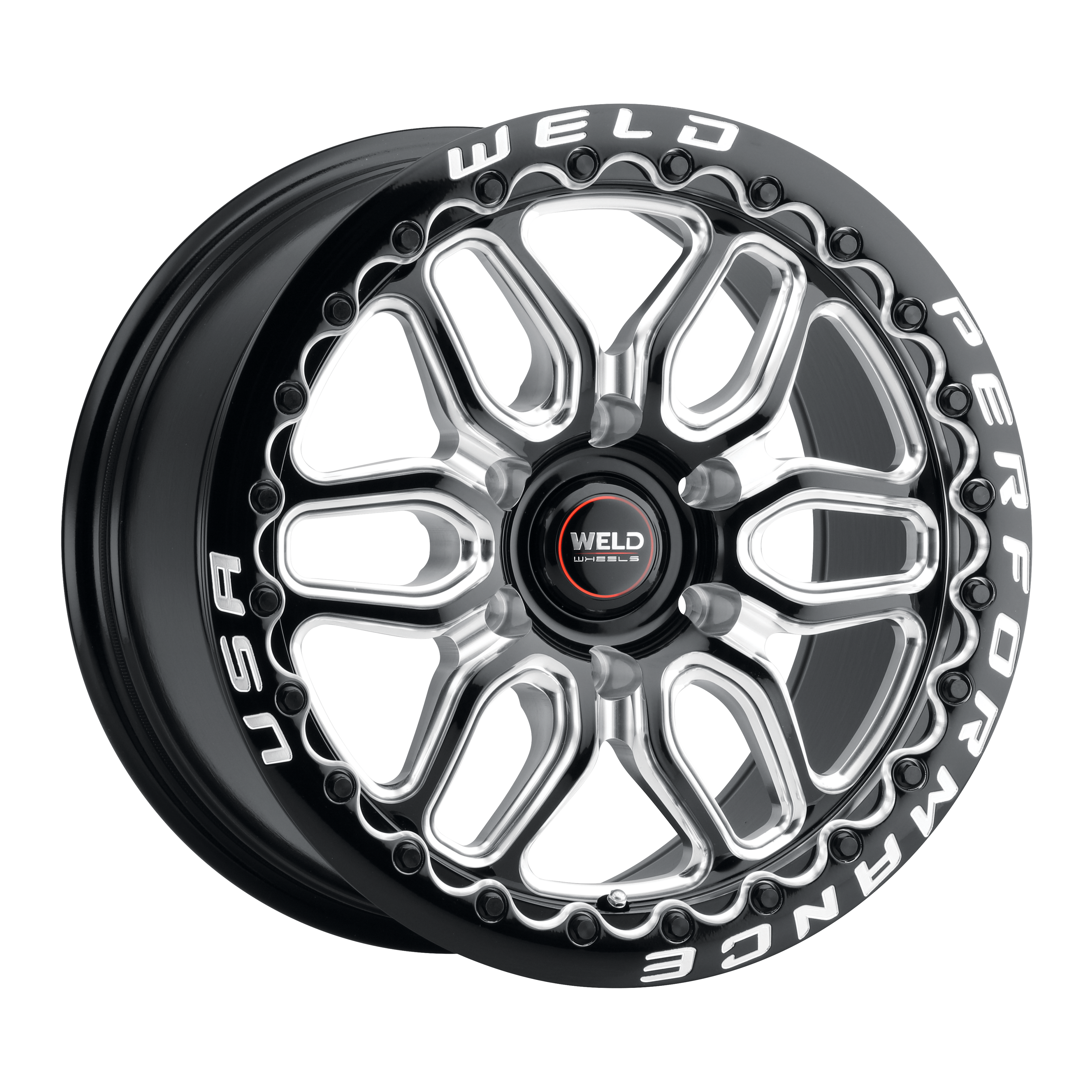 17x10 Laguna 6 Bead Lock 6x139.7 Et25 Bs6.50 Gloss Blk Mil Dia 106.1 - S90370084P25