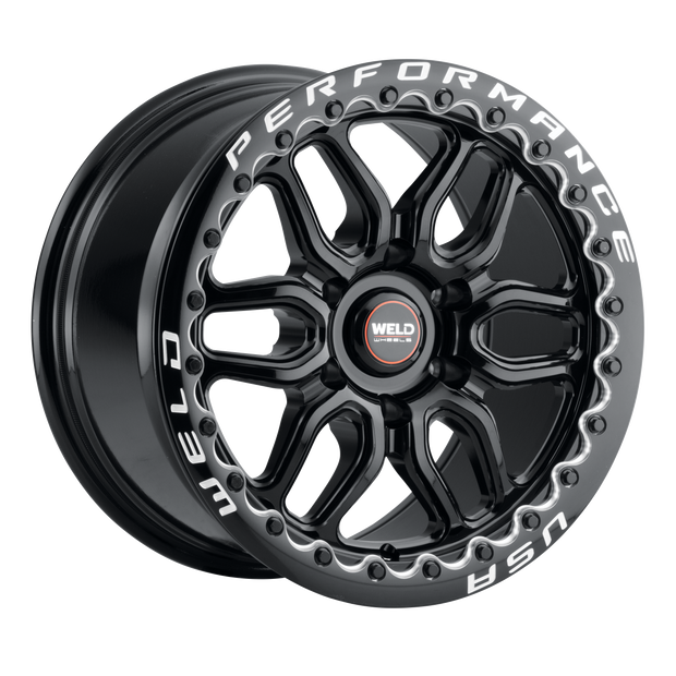 17x10 Laguna 6 Drag Beadlock 6x135 Et42 Bs 7.15 Gloss Black 87.1 - S92370089P42