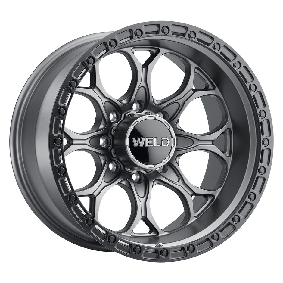 20x9 Ledge 8 8x165.1  Et00 Bs 5.00 Satin Gun / Satin Blk Ring 125.1 - W10709082501
