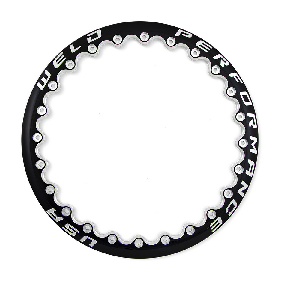 Weld Perf 17" Beadlock Ring A / Gloss BLK MIL - 10SBLRA17GBM