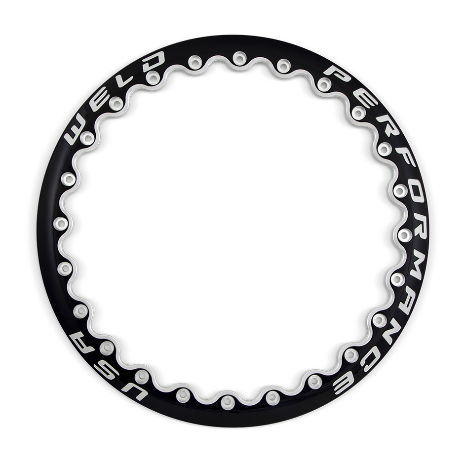 Weld Perf 18" Beadlock Ring A / Gloss BLK MIL - 10SBLRA18GBM
